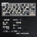 Black & White Grid 104+29 XDA profile Keycap Set PBT DYE Sublimation for Mechanical Gaming Keyboard Cherry MX